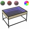 Kavos staliukas su Infinity LED lemputėmis, ąžuolo, 70x50x41cm
