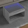 Kavos staliukas su Infinity LED lemputėmis, pilkas, 70x50x50cm