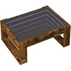 Kavos staliukas su Infinity LED lemputėmis, dūminis, 70x53x30cm