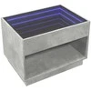 Kavos staliukas su Infinity LED lemputėmis, betono, 70x50x50cm