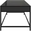 Kavos staliukas su Infinity LED lemputėmis, juodas, 90x50x41cm