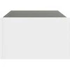Kavos staliukas su Infinity LED lemputėmis, baltas, 90x50x30cm