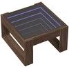Kavos staliukas su Infinity LED lemputėmis, rudas, 50x53x30cm