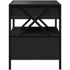 Kavos staliukas su Infinity LED lemputėmis, juodas, 40x40x51cm