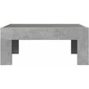 Kavos staliukas su Infinity LED lemputėmis, betono, 70x50x30cm