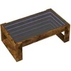 Kavos staliukas su Infinity LED lemputėmis, dūminis, 90x53x30cm