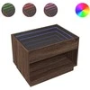 Kavos staliukas su Infinity LED lemputėmis, rudas, 70x50x50cm