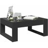 Kavos staliukas su Infinity LED lemputėmis, juodas, 70x53x30cm