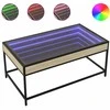 Kavos staliukas su Infinity LED lemputėmis, ąžuolo, 90x50x41cm