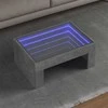 Kavos staliukas su Infinity LED lemputėmis, betono, 70x50x30cm