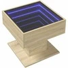 Kavos staliukas su LED, ąžuolo, 50x50x45cm, apdirbta mediena