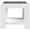 Kavos staliukas su LED, baltas, 53x53x45cm, apdirbta mediena