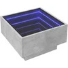 Kavos staliukas su LED, betono, 50x50x30cm, apdirbta mediena