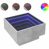 Kavos staliukas su LED, betono, 50x50x30cm, apdirbta mediena