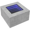 Kavos staliukas su LED, betono, 60x60x40cm, apdirbta mediena