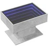 Kavos staliukas su LED, betono, 70x50x45cm, apdirbta mediena