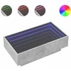 Kavos staliukas su LED, betono, 90x50x30cm, apdirbta mediena