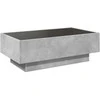 Kavos staliukas su LED, betono, 90x50x30cm, apdirbta mediena