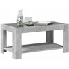 Kavos staliukas su LED, betono, 93x53x45cm, apdirbta mediena