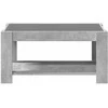 Kavos staliukas su LED, betono, 93x53x45cm, apdirbta mediena