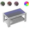 Kavos staliukas su LED, betono, 93x53x45cm, apdirbta mediena