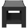 Kavos staliukas su LED, juodas, 93x53x45cm, apdirbta mediena
