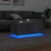 Kavos staliukas su LED lemputėmis, betono pilkas, 90x50x40cm