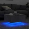 Kavos staliukas su LED lemputėmis, betono pilkas, 55x55x31cm