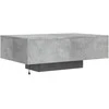 Kavos staliukas su LED lemputėmis, betono pilkas, 85x55x31cm