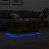Kavos staliukas su LED lemputėmis, dūminis ąžuolo, 90x50x40cm