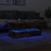 Kavos staliukas su LED lemputėmis, dūminis ąžuolo, 90x50x40cm