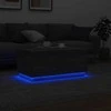 Kavos staliukas su LED lemputėmis, pilkas ąžuolo, 90x50x40cm