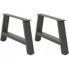 Kavos staliuko kojelės, 2 vnt., antracito, 70x(30-31)cm
