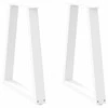 Kavos staliuko kojelės, 2 vnt., balta, 50x(72-73)cm, plienas