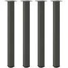 Baro stalo kojos, 4 vnt., antracito spalvos, 90-92 cm, plienas