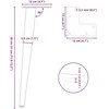 Kavos staliuko kojelės, 4 vnt., antracito, 30-31cm, plienas