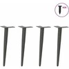Kavos staliuko kojelės, 4 vnt., antracito, 42-43cm, plienas