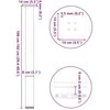 Baro stalo kojos, 4 vnt., baltos, 100-102 cm, plienas