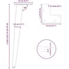 Kavos staliuko kojelės, 4 vnt., balta, 42-43cm, plienas