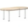 Kavos staliuko kojelės, 4 vnt., baltos, 42-44 cm, plienas