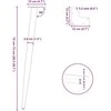 Kavos staliuko kojelės, 4 vnt., balta, 72-73cm, plienas