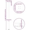 Konsolinio stalo kojelės, 4 vnt., baltos, 72-74 cm, plienas