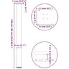 Baro stalo kojos, 4 vnt., juodos, 100-102 cm, plienas