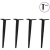 Kavos staliuko kojelės, 4 vnt., juoda, 30-31cm, plienas