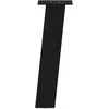 Kavos staliuko kojelės, 4 vnt., juodos, 42 cm, plienas