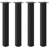 Konsolinio stalo kojelės, 4 vnt., juodos, 72-74 cm, plienas