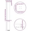 Baro stalo kojos, 4 vnt., juodos, 90-92 cm, plienas