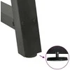 Valgomojo stalo kojos, 2 vnt., antracito spalvos, 80x(72-73) cm, plienas, A formos