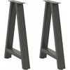 Valgomojo stalo kojos, 2 vnt., antracito spalvos, 60x(72-73) cm, plienas