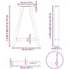 Kavos staliuko kojelės, A formos, 2 vnt., 50x(72-73)cm